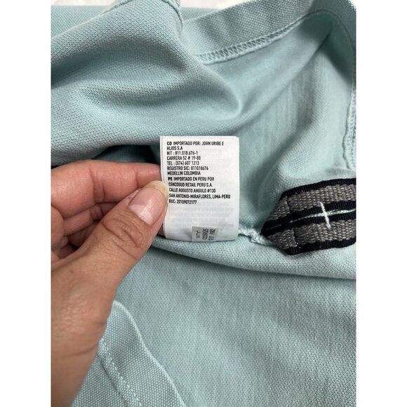 American Eagle Polo Shirt Mens Large Green Casual Short Sleeve Adult - Picture 8 of 8